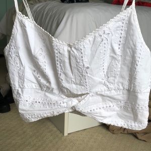 Crochet crop tank top